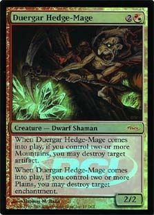 【ENG】☆Foil☆《設障垛格/Duergar Hedge-Mage》[韃契可汗] FNM-promo