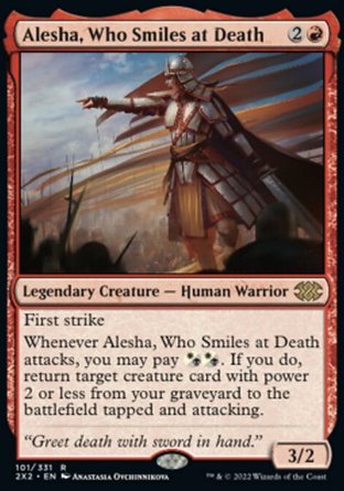 【JPN】 ☆Foil☆ 《蔑死者阿列莎/Alesha, Who Smiles at Death》[雙星大師2022]