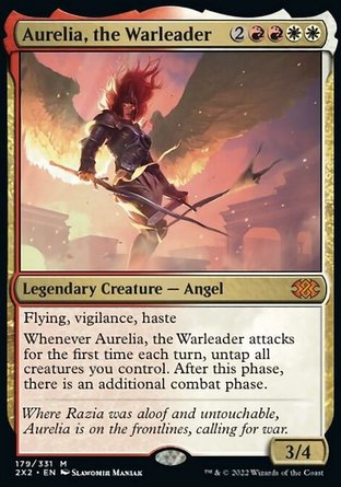 【JPN】 ☆Foil☆ 《戰領歐瑞梨/Aurelia, the Warleader》[雙星大師2022]