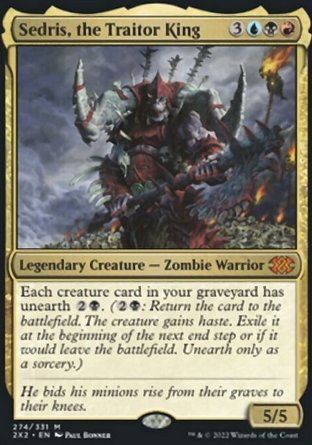 【JPN】 ☆Foil☆ 《叛徒之王塞基司/Sedris, the Traitor King》[雙星大師2022]