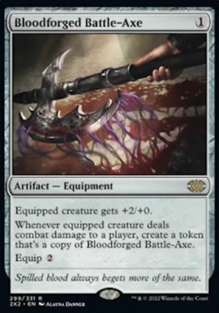 【JPN】 ☆Foil☆ 《淬血戰斧/Bloodforged Battle-Axe》[雙星大師2022]