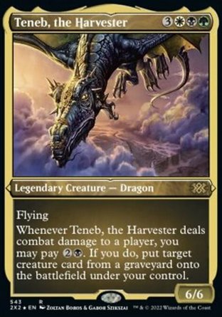 【JPN】 ☆蝕刻閃☆ 《拾殤龍王天涅/Teneb, the Harvester》[雙星大師2022]