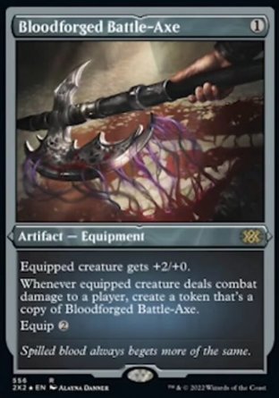 【JPN】 ☆蝕刻閃☆ 《淬血戰斧/Bloodforged Battle-Axe》[雙星大師2022]