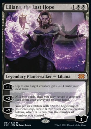 【JPN】 ☆Foil☆ 《最終救星莉蓮娜/Liliana, the Last Hope》[雙星大師2022]