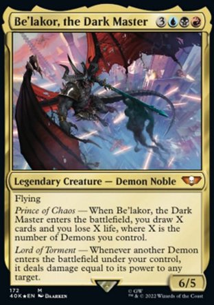【ENG】 ☆Foil☆ 《黑暗之主比拉克爾/Be'lakor, the Dark Master》[戰鎚40K指揮官]