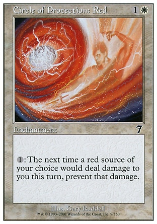 【CHT】 ☆Foil☆ 《反紅保護環/Circle of Protection: Red》[第七版]〔SP〕