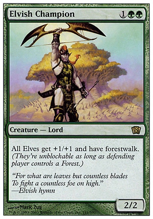 【CHT】 ☆Foil☆ 《妖精鬥士/Elvish Champion》[第八版]〔SP〕