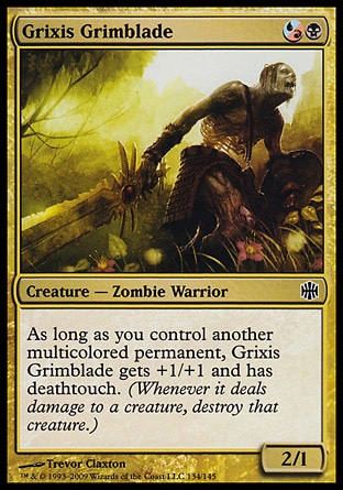 【JPN】《格利極酷鋒兵/Grixis Grimblade》[阿拉若新生]