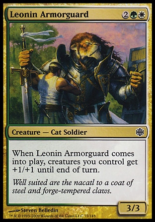 【JPN】《獅族鎧衛/Leonin Armorguard》[阿拉若新生]