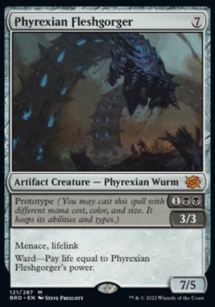 【ENG】《非瑞克西亞噬生亞龍/Phyrexian Fleshgorger》[兄弟之戰]
