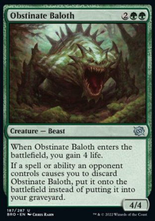 【ENG】《頑強巴洛西/Obstinate Baloth》[兄弟之戰]