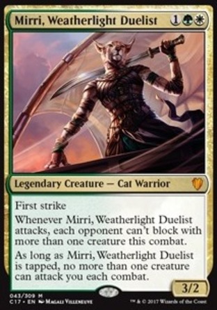 【ENG】 ☆Foil☆ 《＜晴空號鬥士米麗＞/Mirri, Weatherlight Duelist》[指揮官2017]