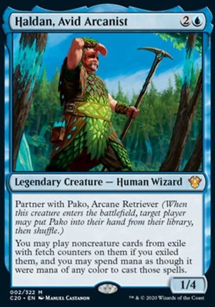 【JPN】《＜狂熱奧術師海爾登＞/Haldan, Avid Arcanist》[指揮官2020禮盒]
