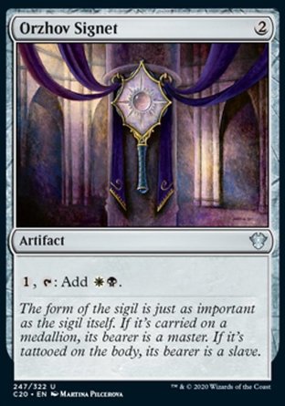 【JPN】《歐佐夫印記/Orzhov Signet》[指揮官2020禮盒]