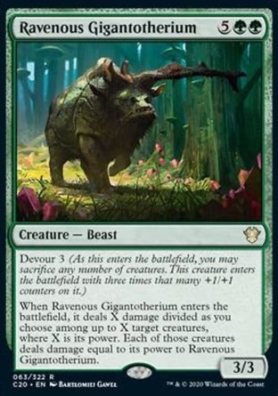 【JPN】《＜貪婪巨角獸＞/Ravenous Gigantotherium》[指揮官2020禮盒]