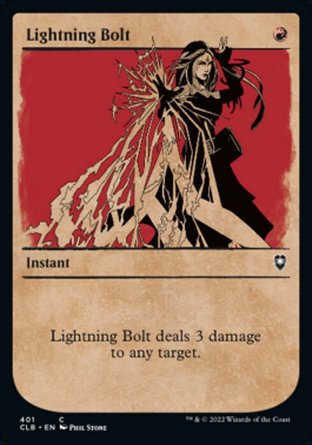 【JPN】 ☆Foil☆ 《閃電擊/Lightning Bolt》[指揮官傳奇：爭戰柏德之門]