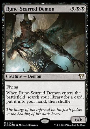 【ENG】 ☆Foil☆ 《符痕惡魔/Rune-Scarred Demon》[指揮官大師]