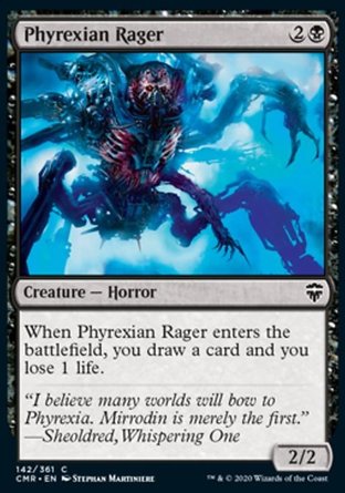 【ENG】《非瑞克西亞狂怒獸/Phyrexian Rager》[指揮官傳奇]