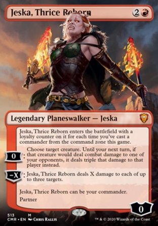 【JPN】 ☆Foil☆ 《三生輪迴潔絲卡/Jeska, Thrice Reborn》[指揮官傳奇]