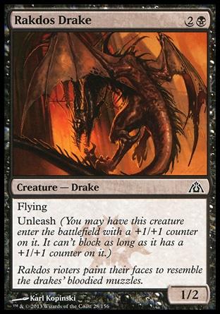 【JPN】《拉鐸司龍獸/Rakdos Drake》[巨龍迷城]