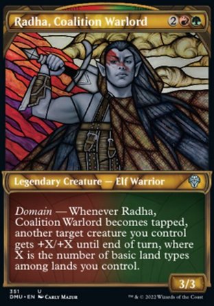 【ENG】 ☆Foil☆ 《聯盟軍閥拉妲/Radha, Coalition Warlord》[多明納里亞：眾志成城]