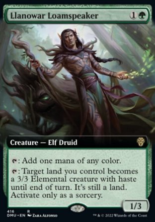 【ENG】《羅堰黑土語者/Llanowar Loamspeaker》[多明納里亞：眾志成城]