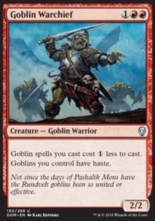 【JPN】《鬼怪戰酋長/Goblin Warchief》[多明納里亞]