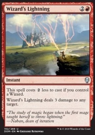 【JPN】《法師雷擊/Wizard's Lightning》[多明納里亞]