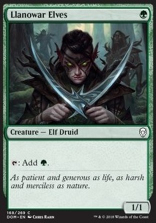 【JPN】《羅堰妖精/Llanowar Elves》[多明納里亞]