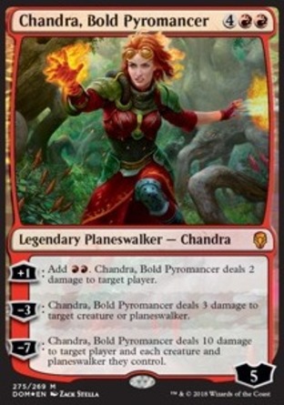 【JPN】《舞焰勇將茜卓/Chandra, Bold Pyromancer》[多明納里亞]