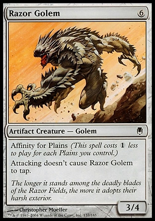 【JPN】《銳草魔像/Razor Golem》[玄鐵]