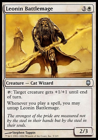 【JPN】《獅族戰巫師/Leonin Battlemage》[玄鐵]