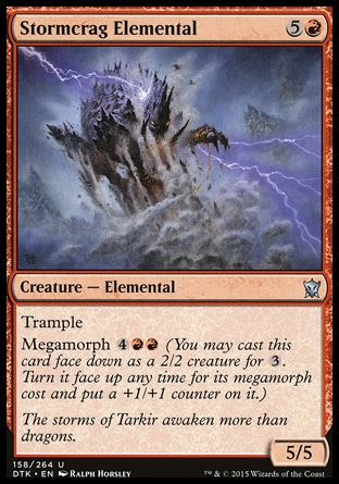 【JPN】《霆襲峭靈/Stormcrag Elemental》[韃契龍王]