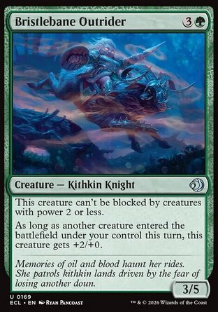 【ENG】《驅鬃鎮前導兵/Bristlebane Outrider》[洛溫：闇影籠罩]