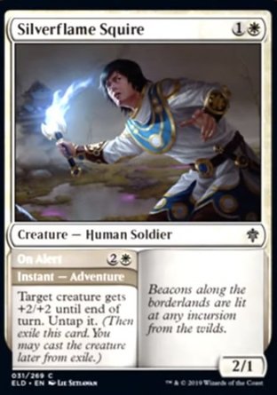 【JPN】《銀焰扈從#警報戒備/Silverflame Squire#On Alert》[艾卓王權]