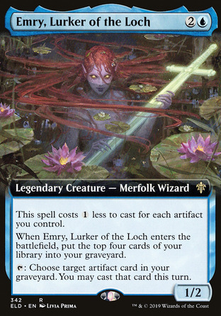 【JPN】 ☆Foil☆ 《深湖潛妖艾莉/Emry, Lurker of the Loch》[艾卓王權]