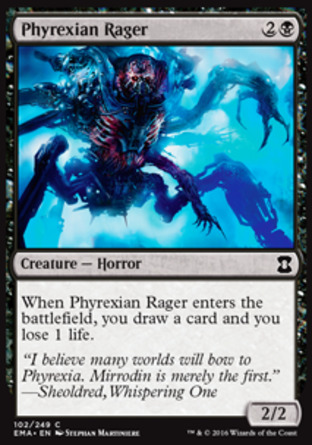 【JPN】《非瑞克西亞狂怒獸/Phyrexian Rager》[經典大師]