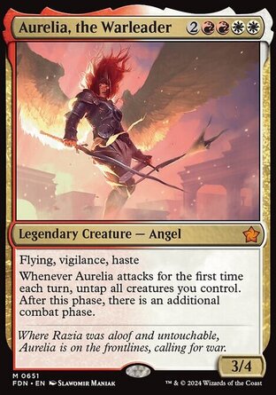 【ENG】《戰領歐瑞梨/Aurelia, the Warleader》[基石構築]