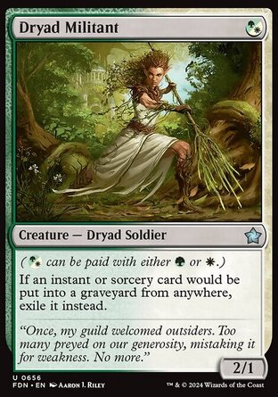 【ENG】《好鬥樹靈/Dryad Militant》[基石構築]
