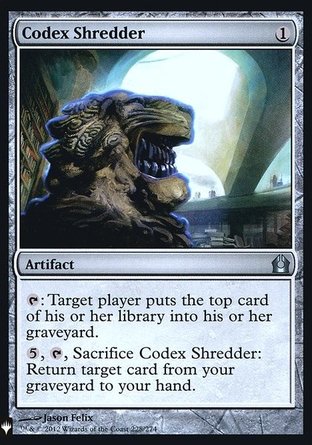 【ENG】 ☆Foil☆ 《紙本攪碎器/Codex Shredder》[神秘補充包閃]