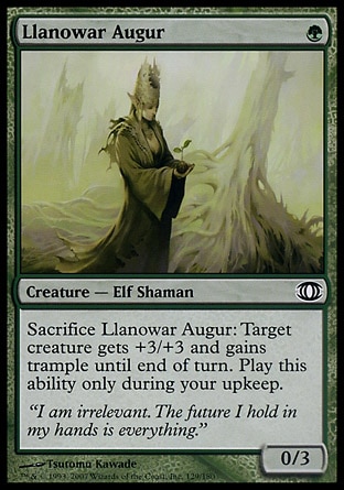 【JPN】《羅堰卜算師/Llanowar Augur》[預知將來]