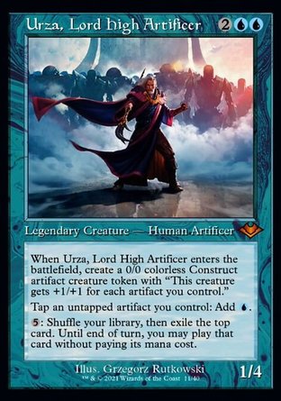 【ENG】 ☆蝕刻閃☆ 《鑄物勳爵克撒/Urza, Lord High Artificer》[近代新篇時間轉移]