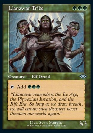 【ENG】 ☆蝕刻閃☆ 《羅堰部族/Llanowar Tribe》[近代新篇時間轉移]