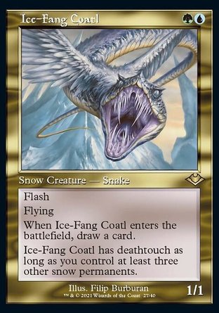 【ENG】 ☆蝕刻閃☆ 《冰牙寇特蛇/Ice-Fang Coatl》[近代新篇時間轉移]