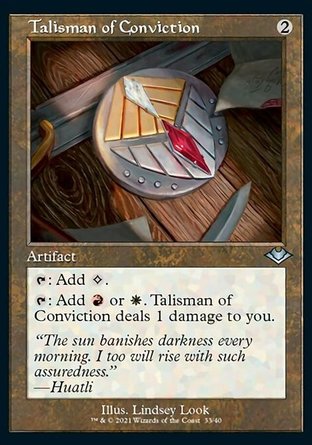 【ENG】 ☆蝕刻閃☆ 《信念飾符/Talisman of Conviction》[近代新篇時間轉移]