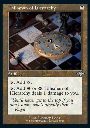 【ENG】 ☆蝕刻閃☆ 《階層飾符/Talisman of Hierarchy》[近代新篇時間轉移]