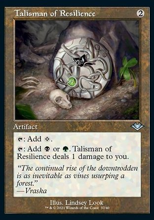 【ENG】 ☆蝕刻閃☆ 《復生飾符/Talisman of Resilience》[近代新篇時間轉移]