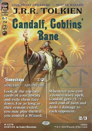 【ENG】 ☆Foil☆ 《半獸人剋星甘道夫#火焰塑形/Gandalf, Goblins' Bane#Flameshape》[哈比人]