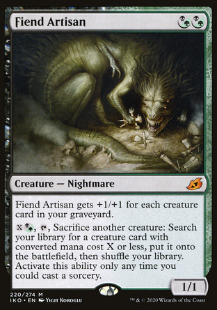 【JPN】 ☆Foil☆ 《塑生邪魔/Fiend Artisan》[依克黎：巨獸時空]