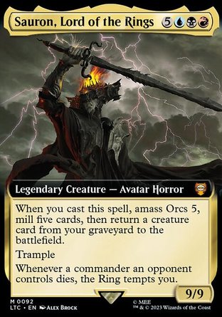 【ENG】 ☆Foil☆ 《魔戒之主索倫/Sauron, Lord of the Rings》[中土世界傳奇指揮官]